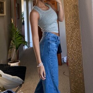 Wide leg Stradivarius Jeans medium wash